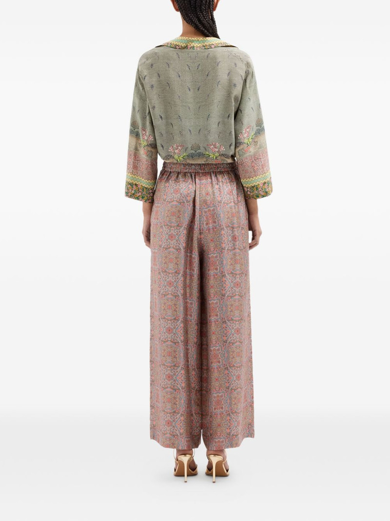 Aloe elasticated wide-leg palazzo trousers 4
