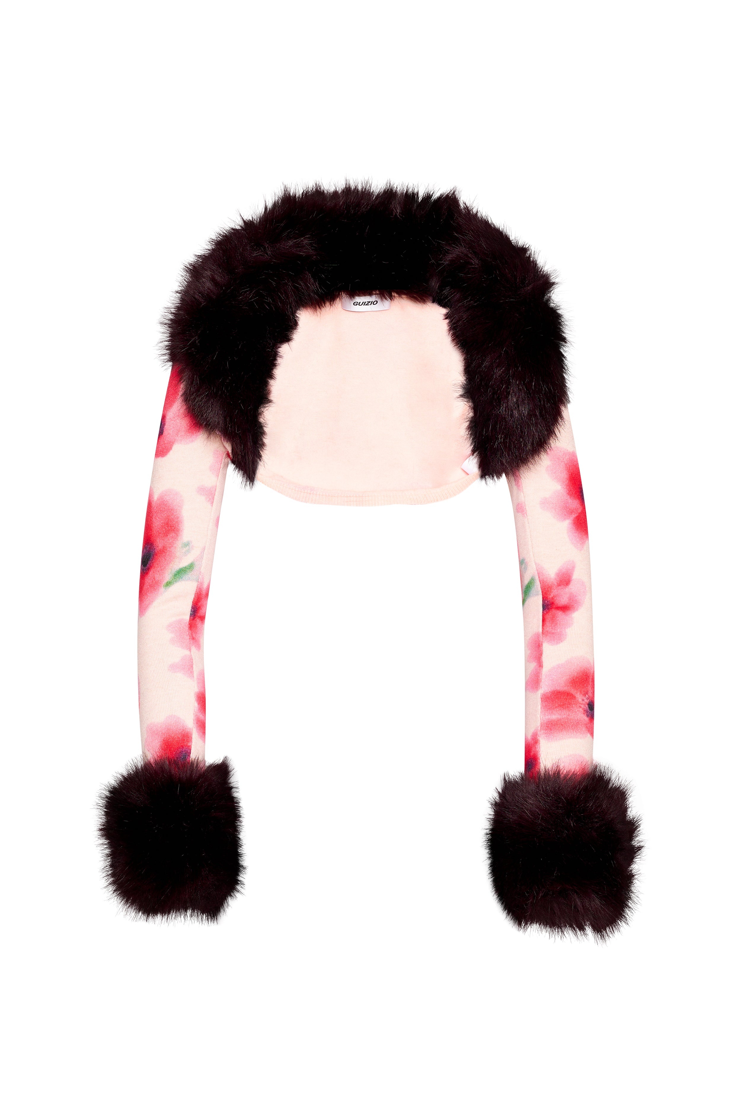PRINTED FAUX FUR BOLERO - 1