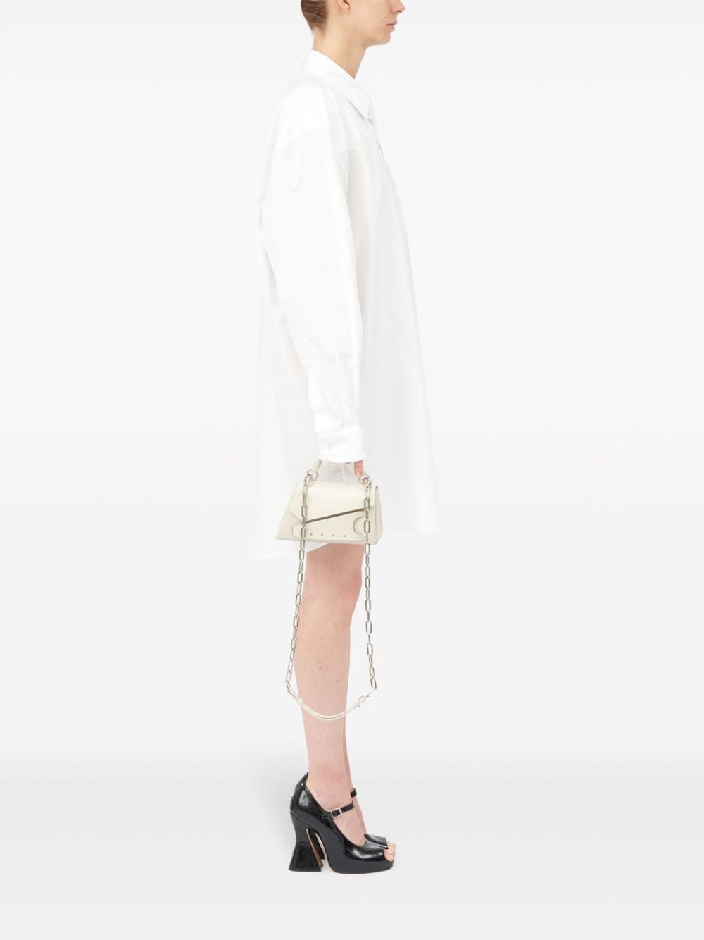 Snatched leather tote bag - 2