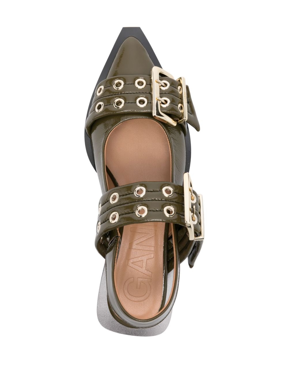 buckle-fastening ballerinas - 4