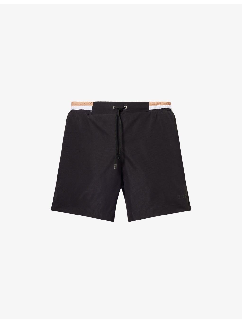 Branded Elasticated-Waist Swim Shorts - 1