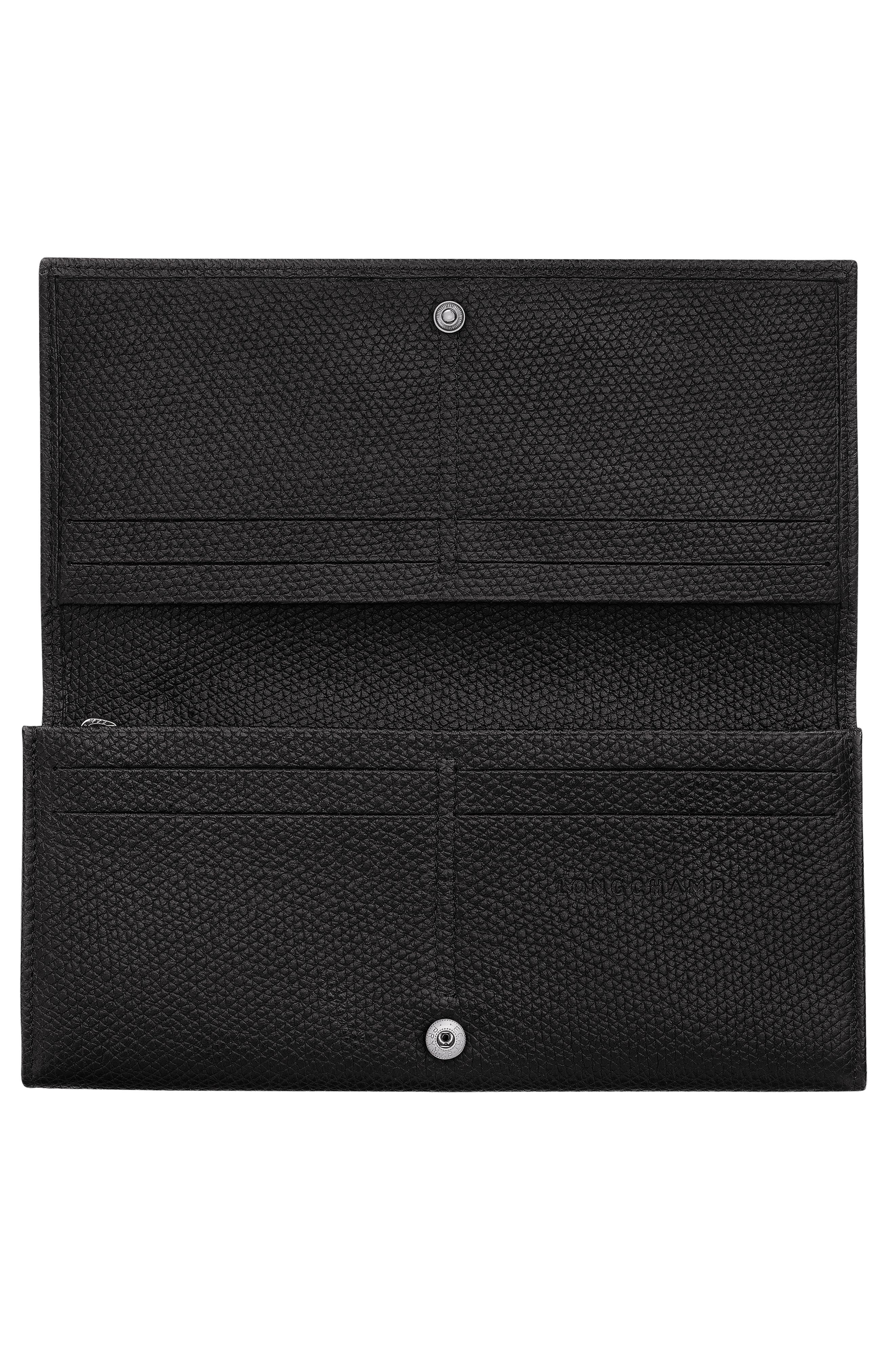 Longchamp Le Roseau Long Continental Wallet in Black at Nordstrom - 2