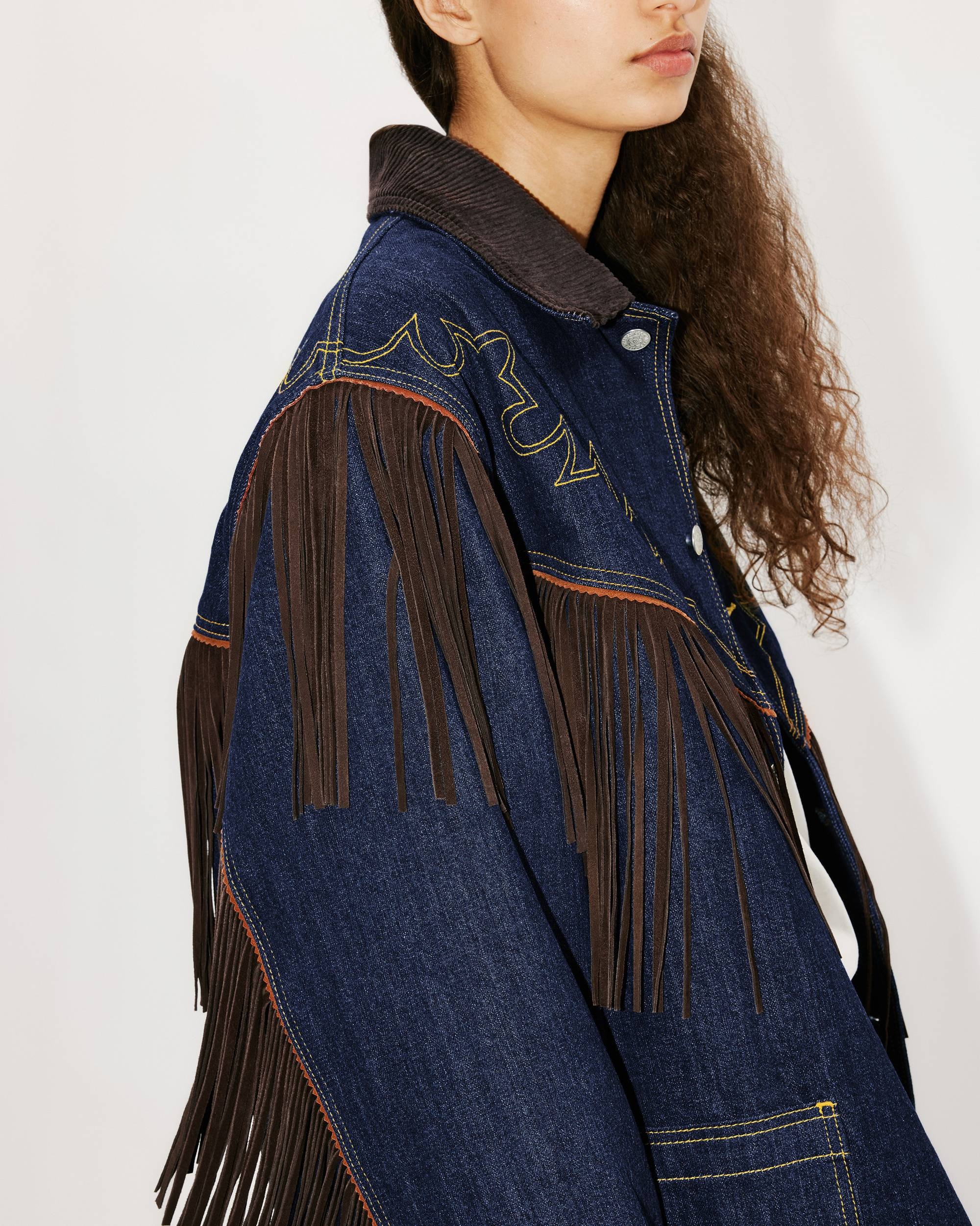 KENZO x LEVI'S® genderless  fringed denim jacket - 16