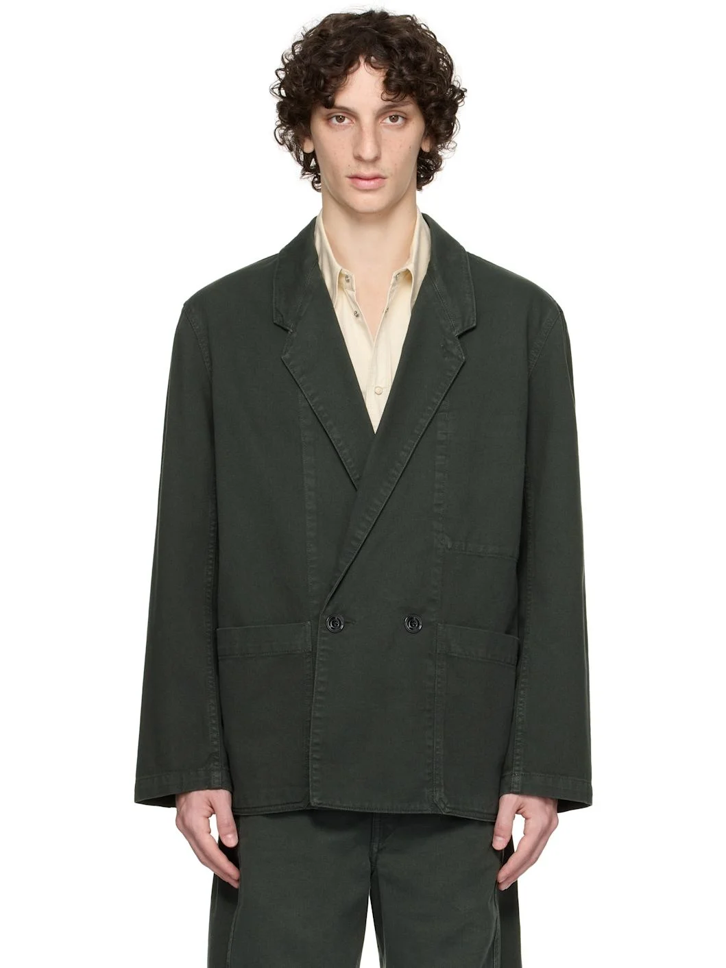 Gray Workwear Denim Blazer - 1