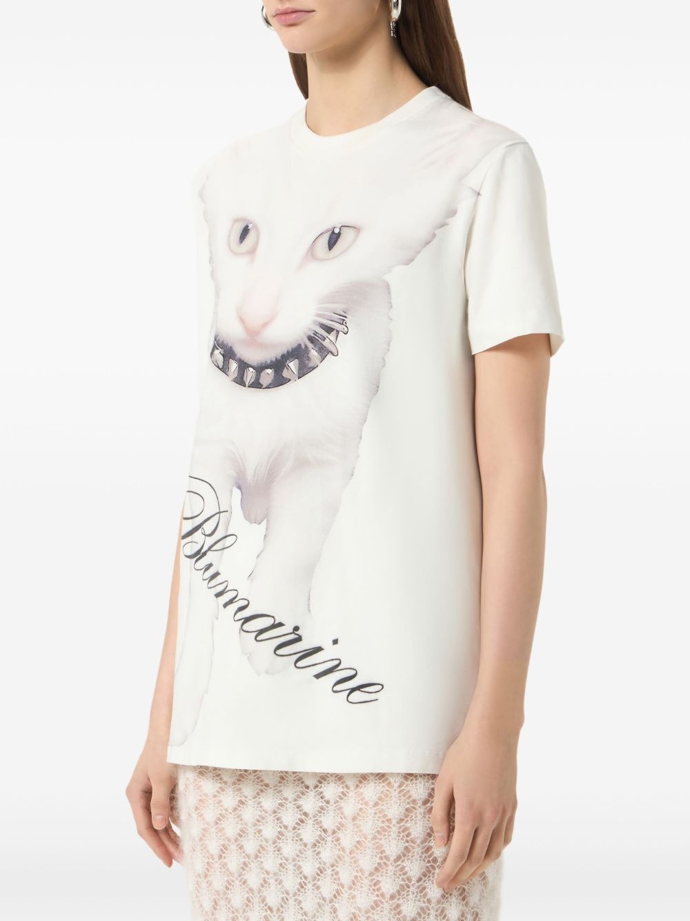 Kitten-print jersey T-shirt - 4
