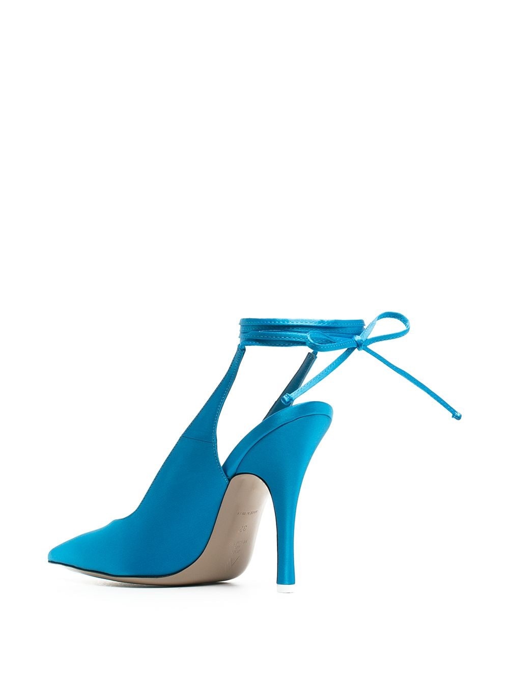 ankle-tied leather pumps - 3