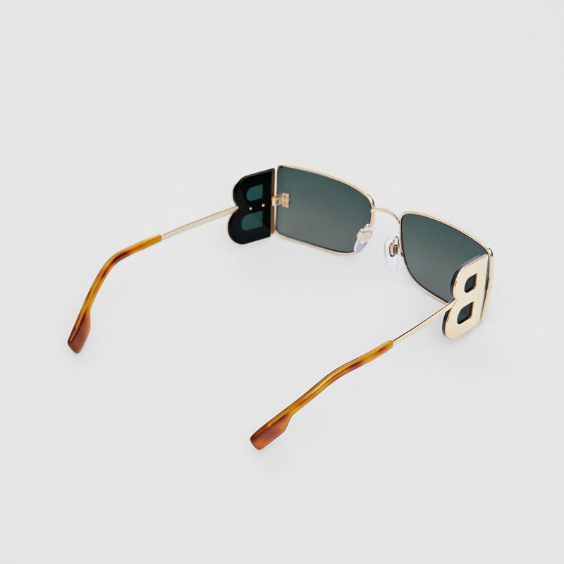 ‘B’ Lens Detail Rectangular Frame Sunglasses 6