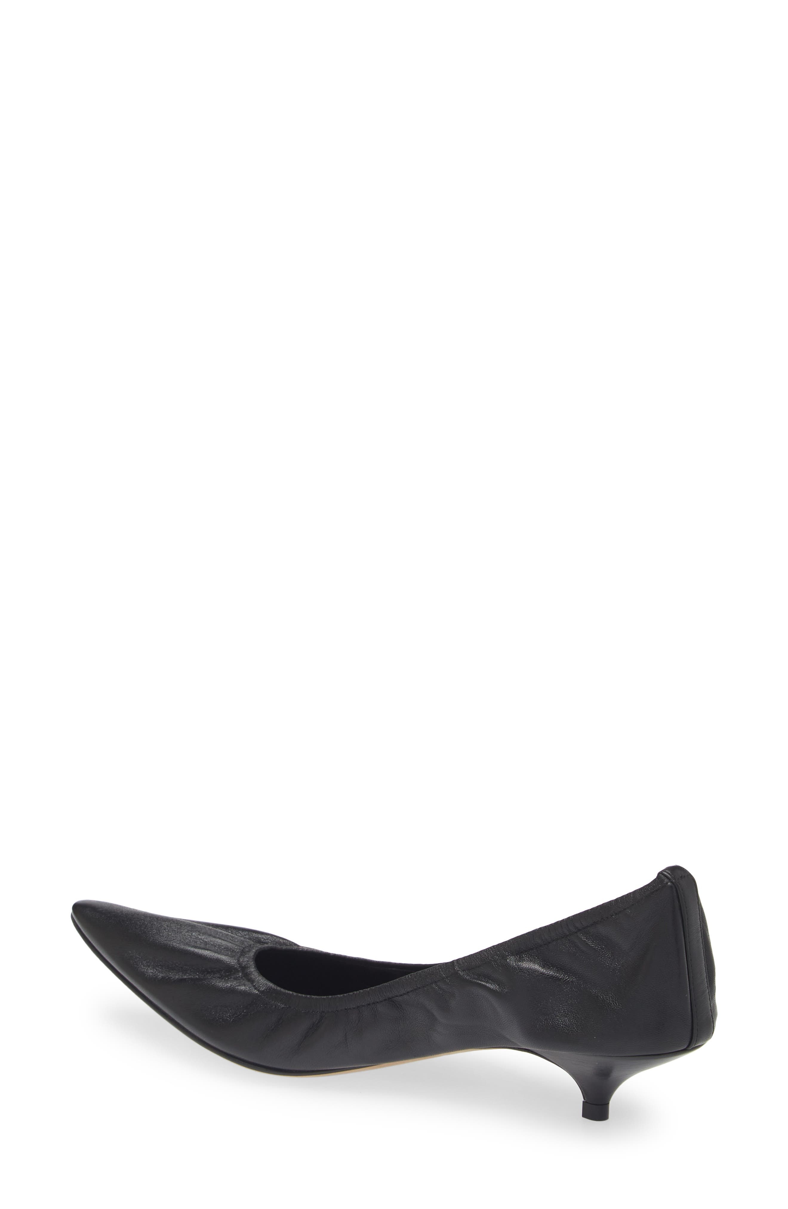 The Row Liisa Pointed Toe Kitten Heel Pump in Black at Nordstrom - 2