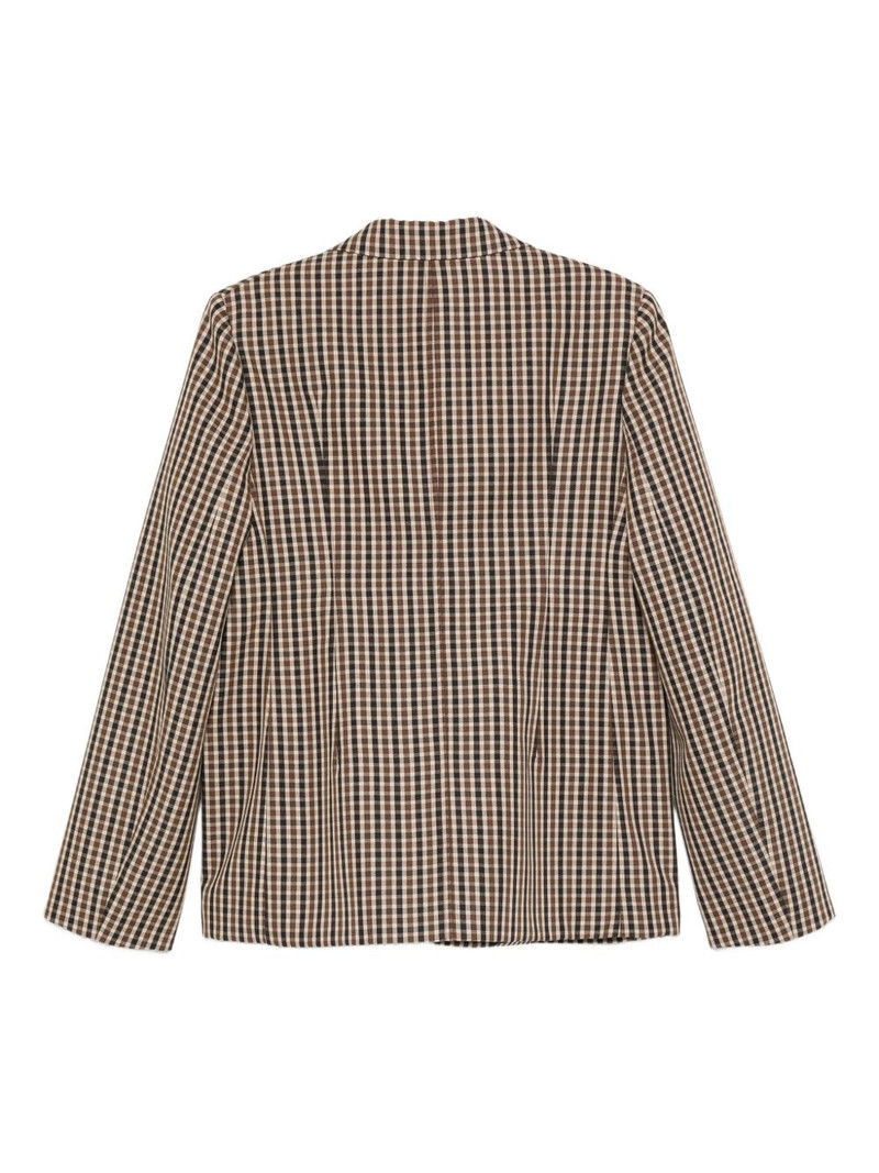 Jil Sander checked-pattern blazer outlook