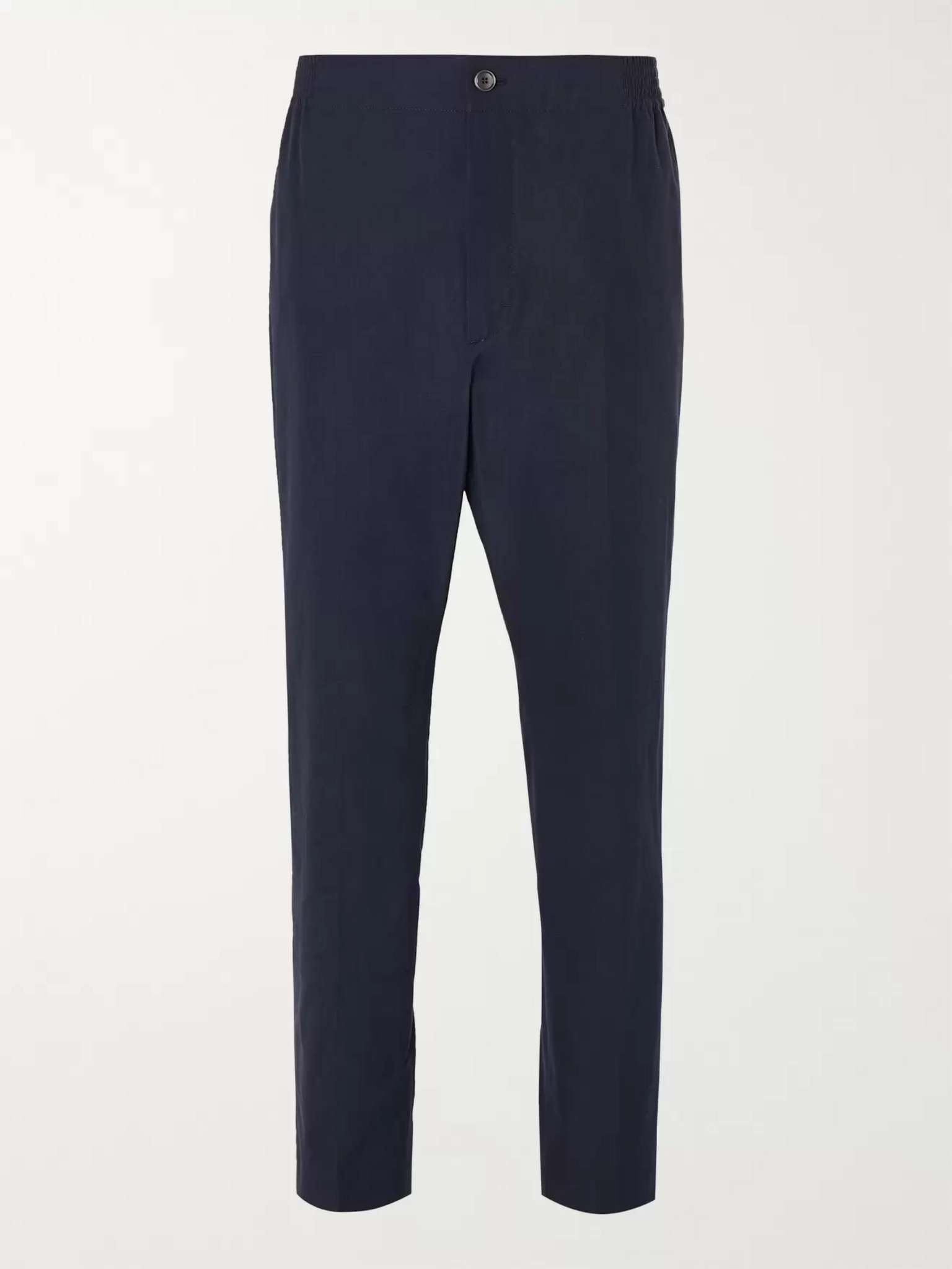 Tapered Cotton-Poplin Trousers - 1