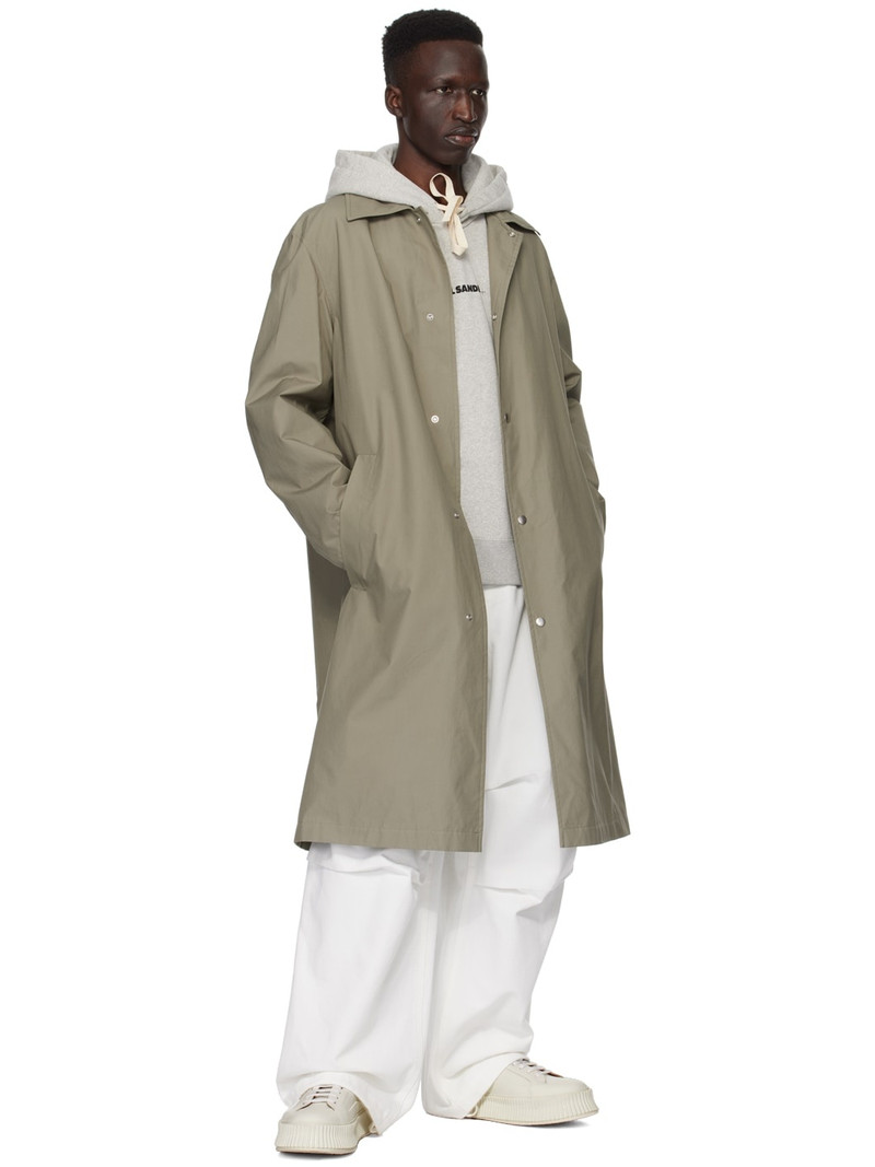 Jil Sander Green Printed Coat outlook