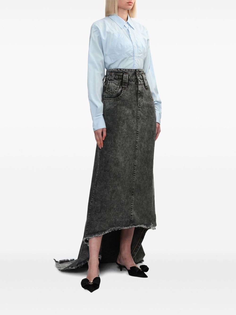 asymmetric maxi skirt - 2