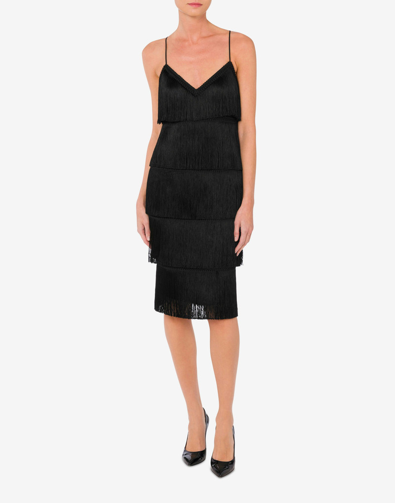 Moschino DRESS WITH FRINGES outlook