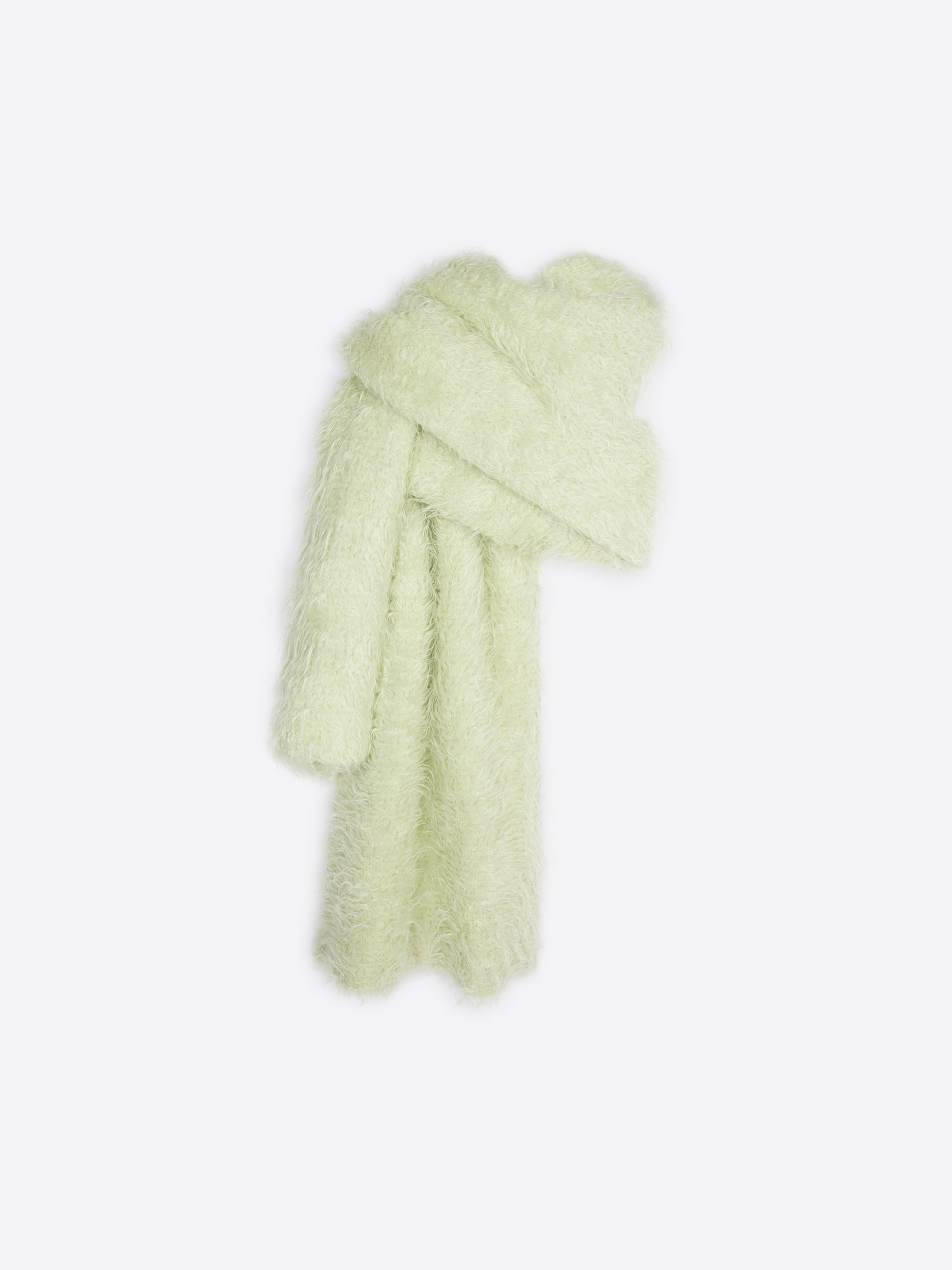 FAUX FUR SLEEVED SCARF - 1