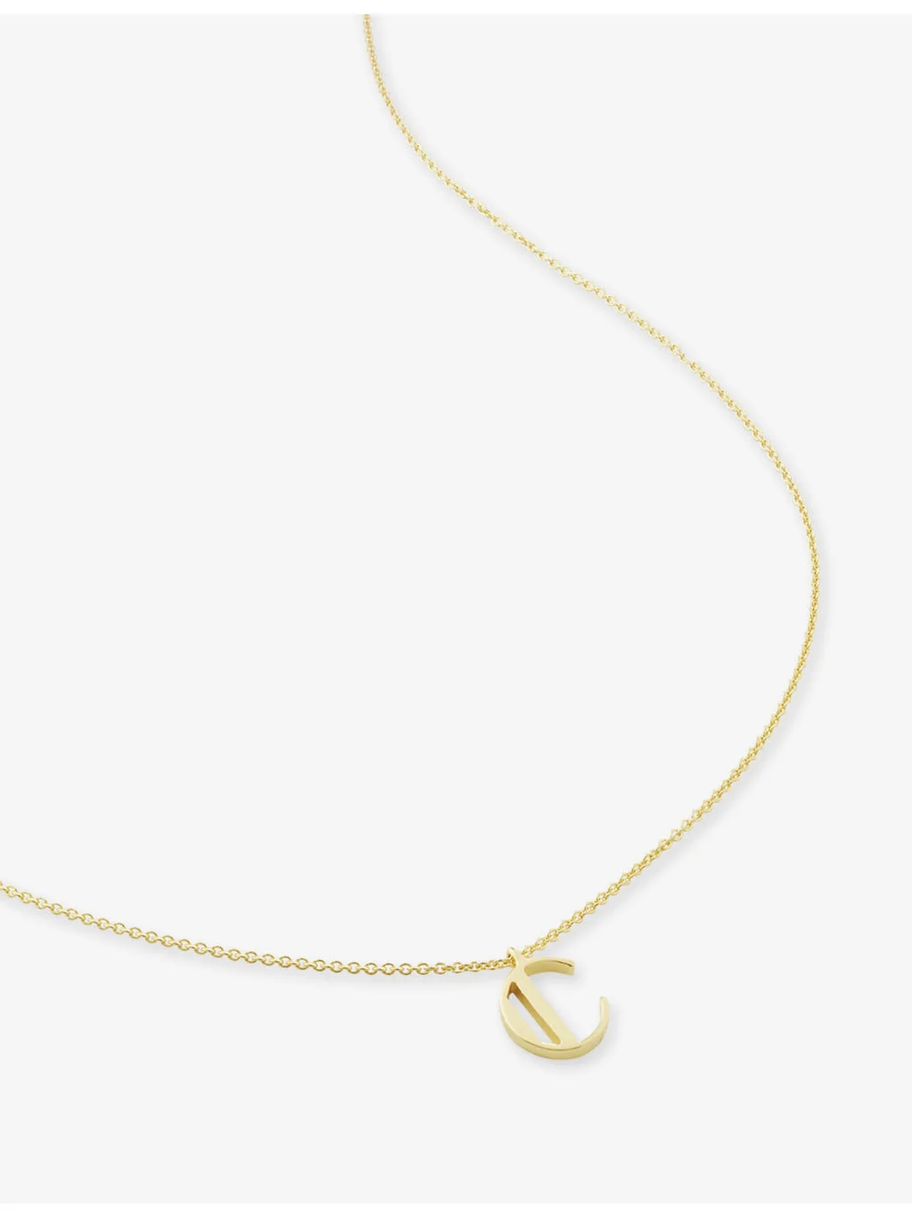 Initial C 18ct Gold Vermeil Plated 925 Sterling Silver Necklace - 1