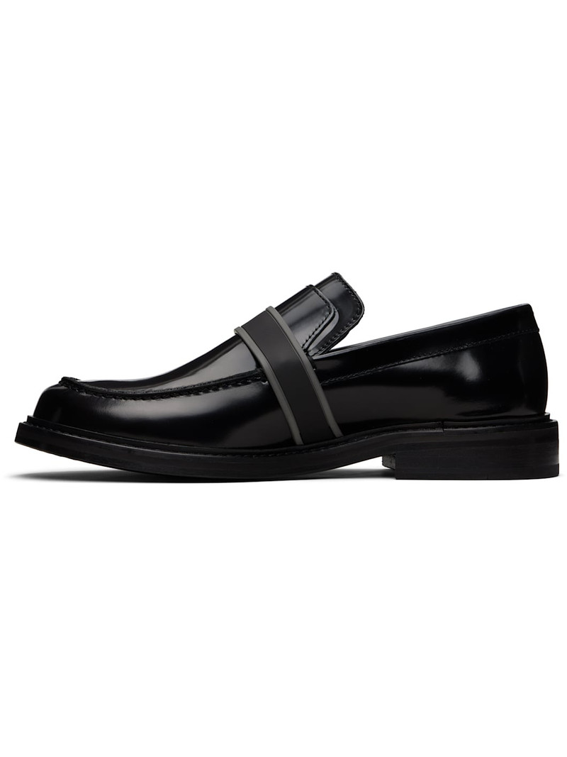 Moschino Black Rubber College Loafers outlook