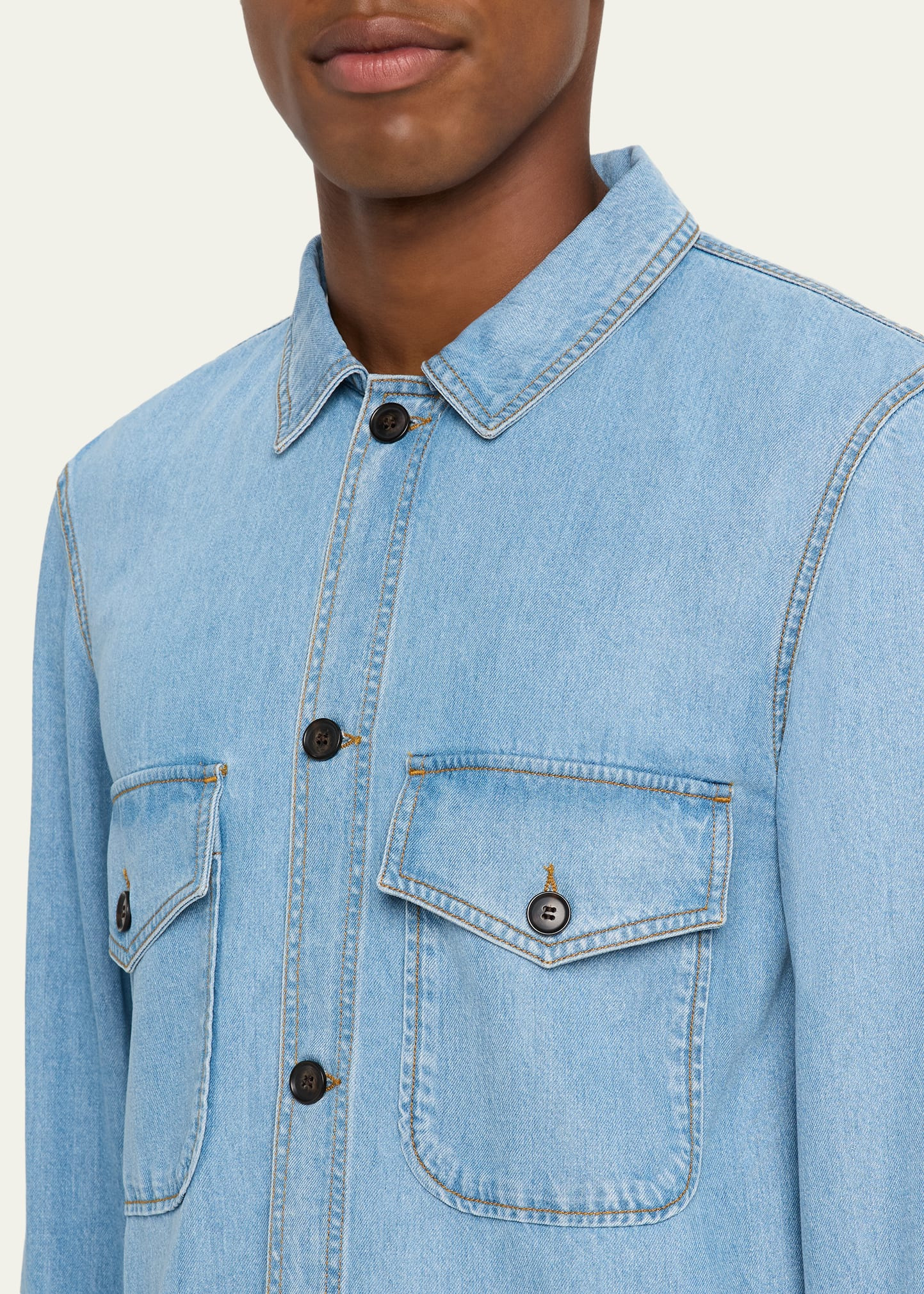 Men's Hany Washed Lyocell Button-Down Workshirt - 5