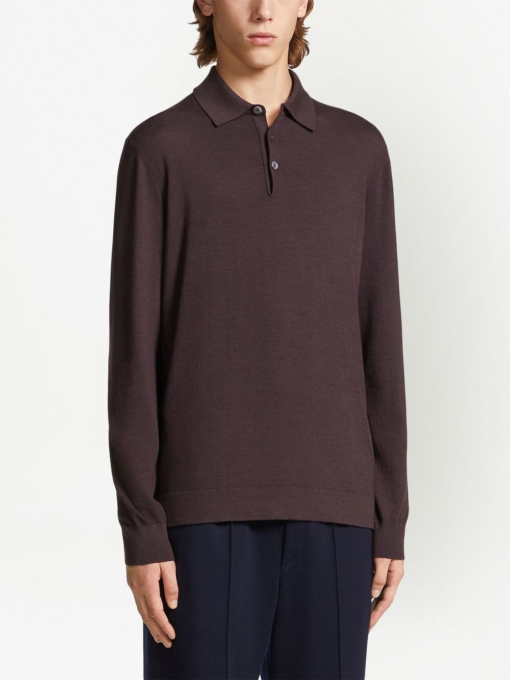 long-sleeved polo shirt - 2