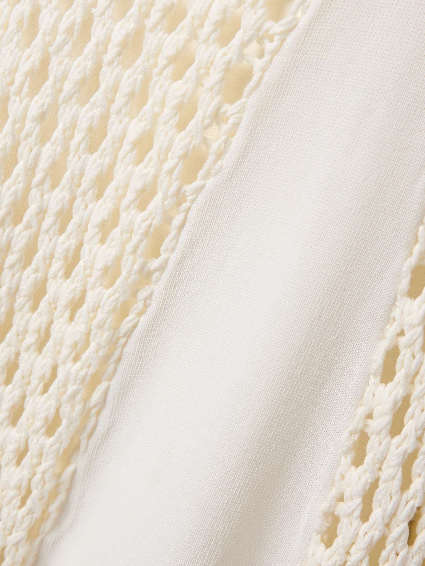 Anansi paneled crocheted and stretch-knit maxi dress Ivory - 4