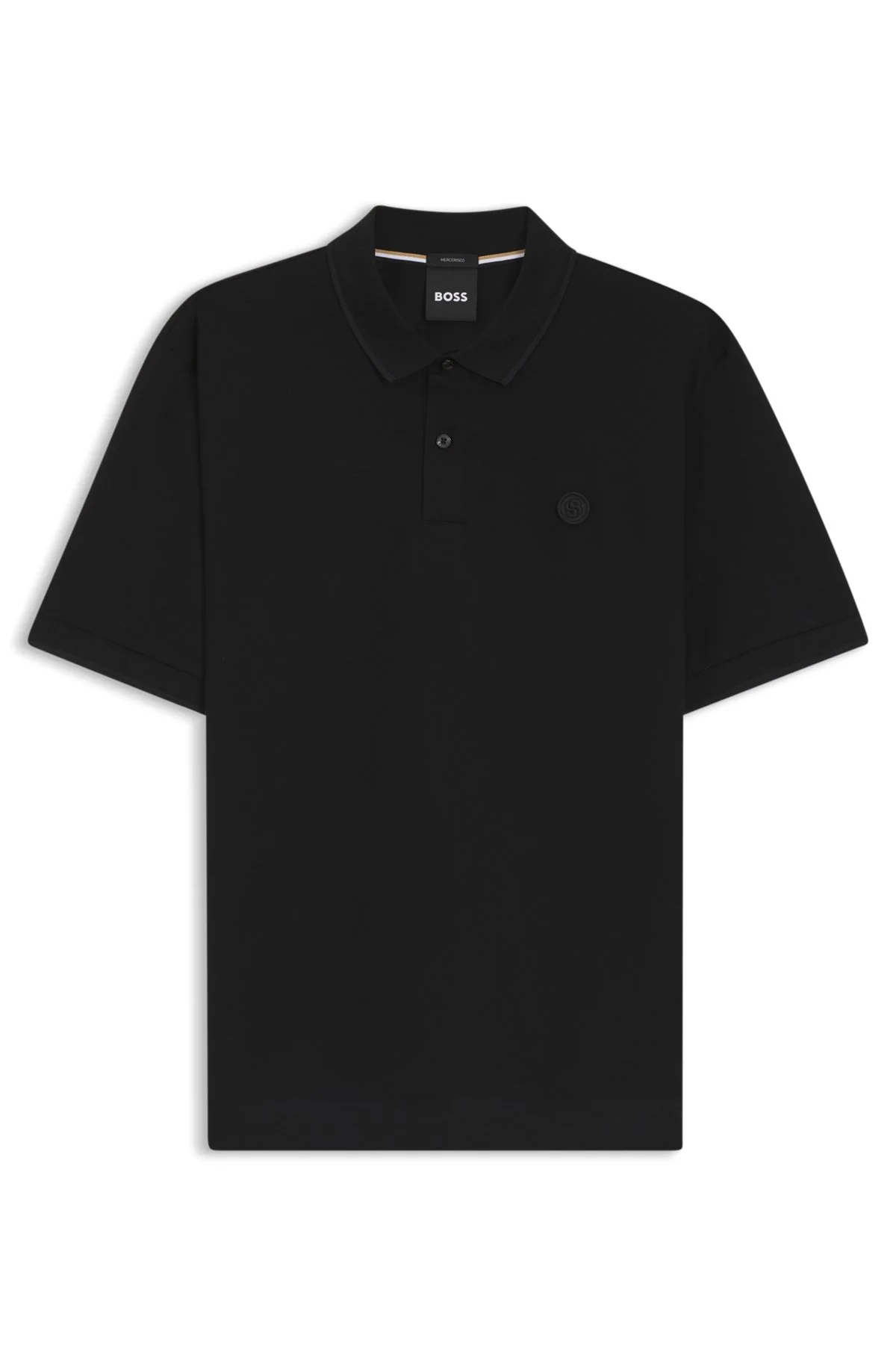 COTTON-PIQUÉ POLO SHIRT WITH DOUBLE B MONOGRAM - 1