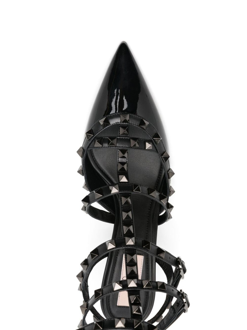 Rockstud caged leather pumps 4
