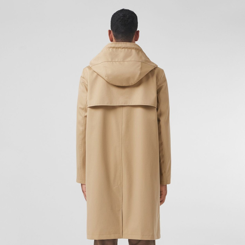 Cotton Gabardine Hooded Car Coat 4