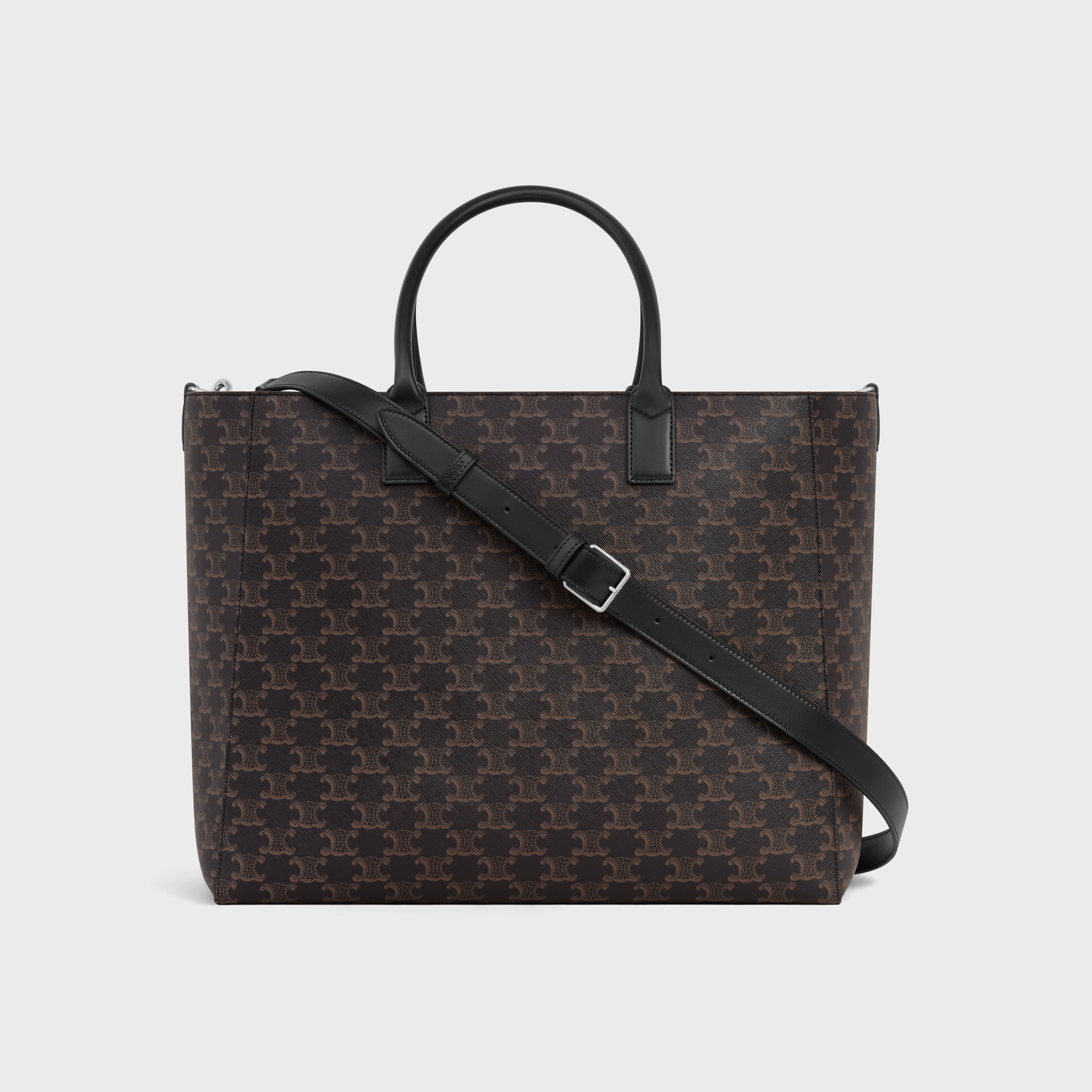 Large cabas in Triomphe canvas and calfskin - 3