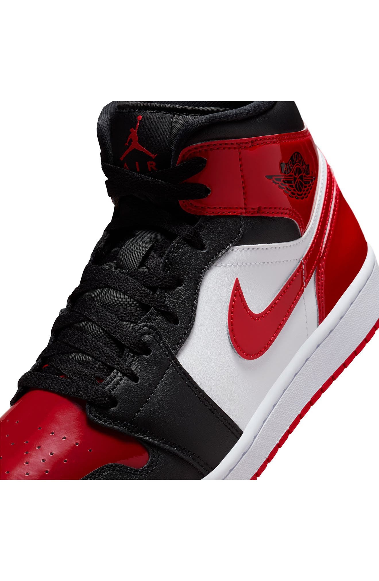 Air Jordan 1 Mid SE Sneaker in Black/Varsity Red at Nordstrom - 7