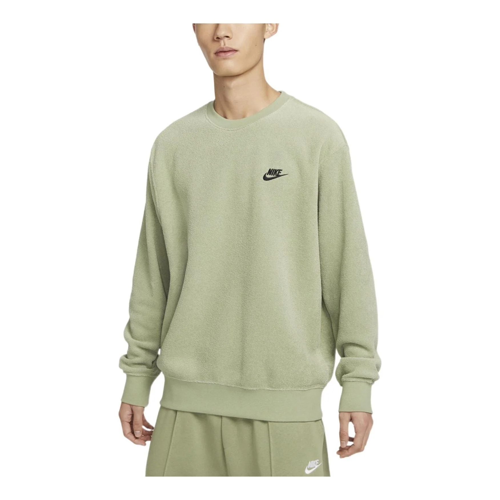 Nike Sportswear Club French Terry Crew 'Green' FB4980-386 - 1