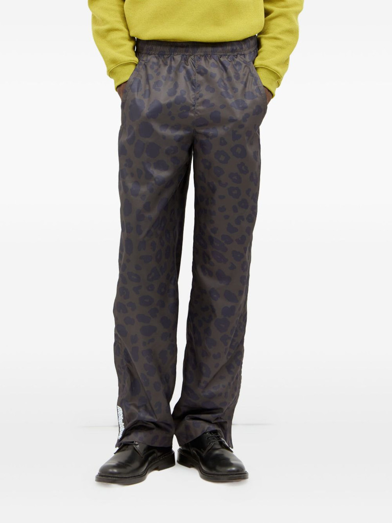 animal-print zip-cuff trousers - 1