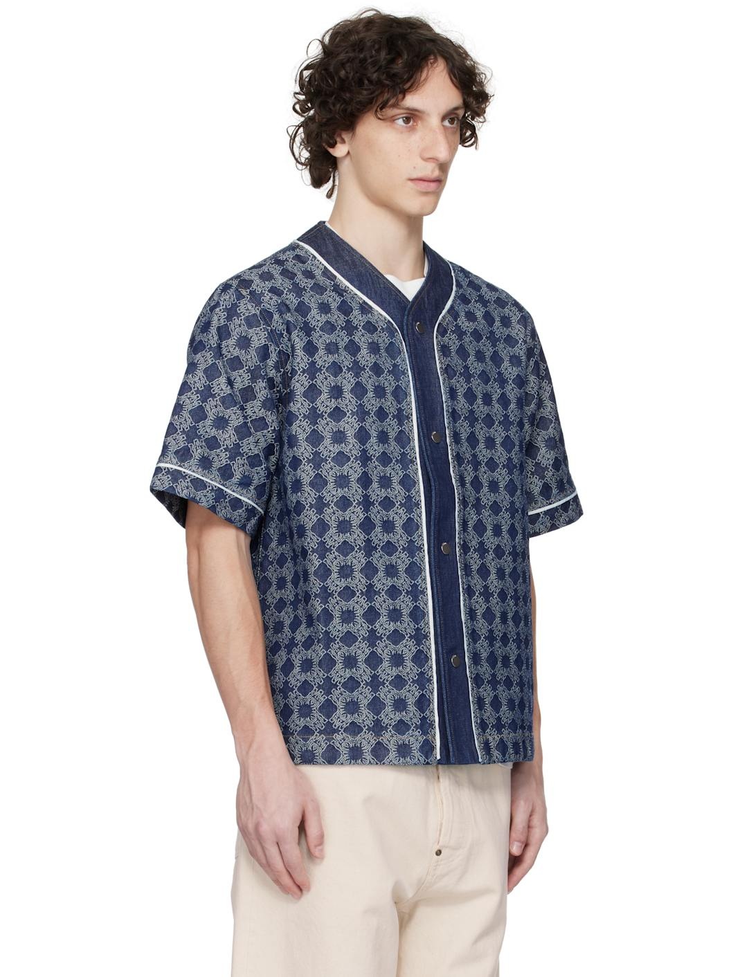 Black MA Quad Baseball Denim Shirt - 2