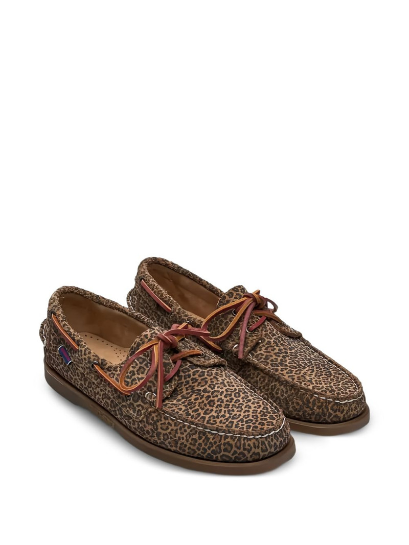 SEBAGO leopard leather loafers outlook