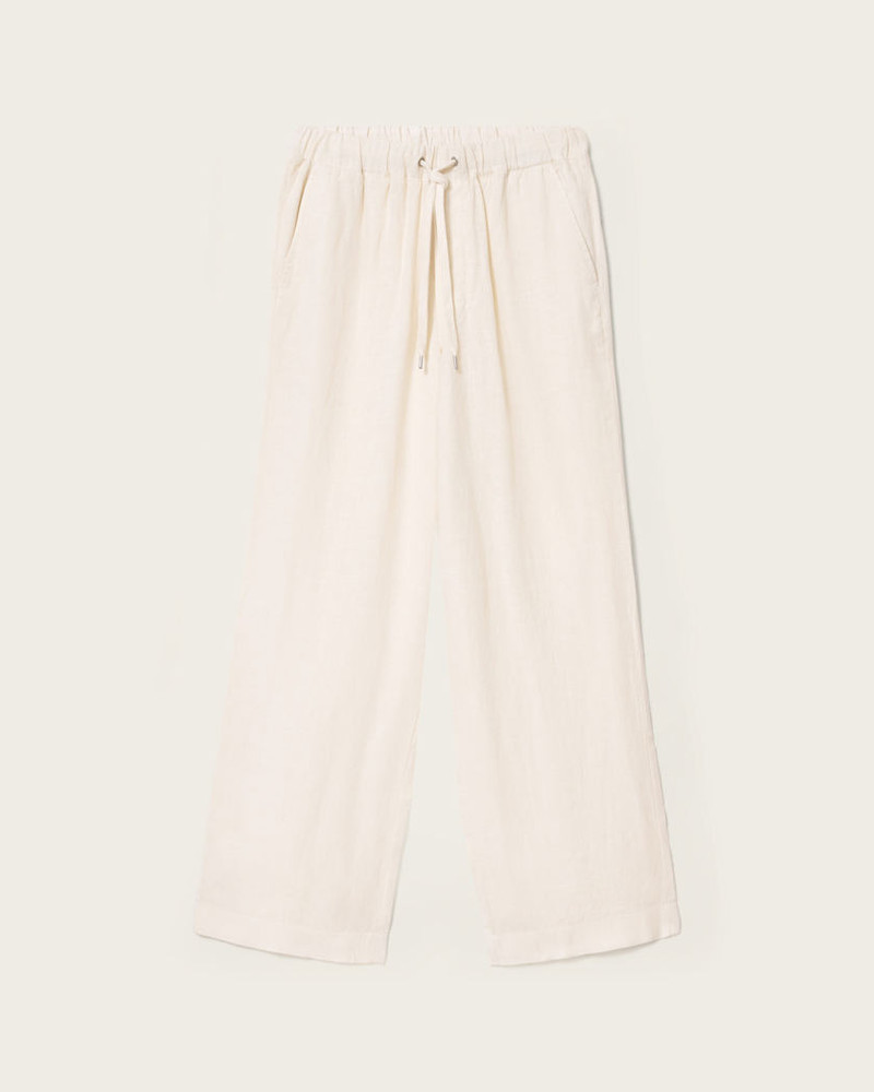 SHARP STRAIGHT LEG LINEN PANTS 1