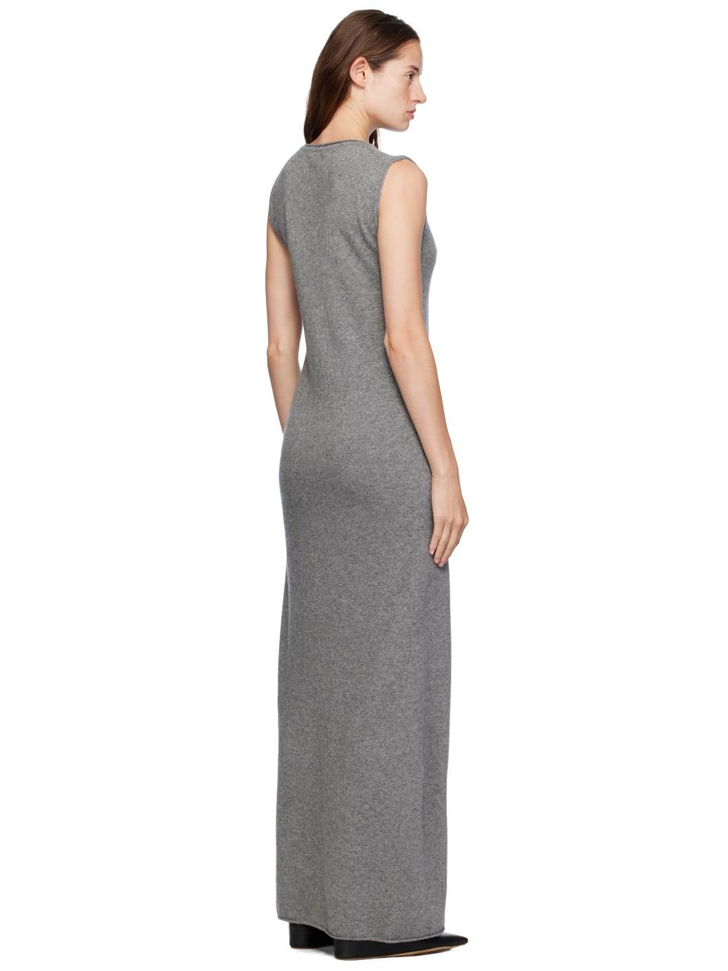 Gray Knit Maxi Dress - 3