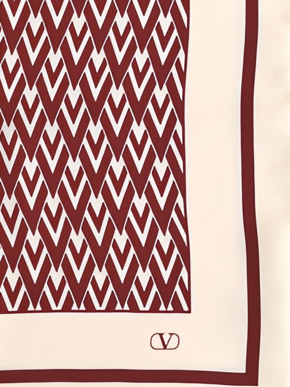 geometric-pattern silk scarf - 3