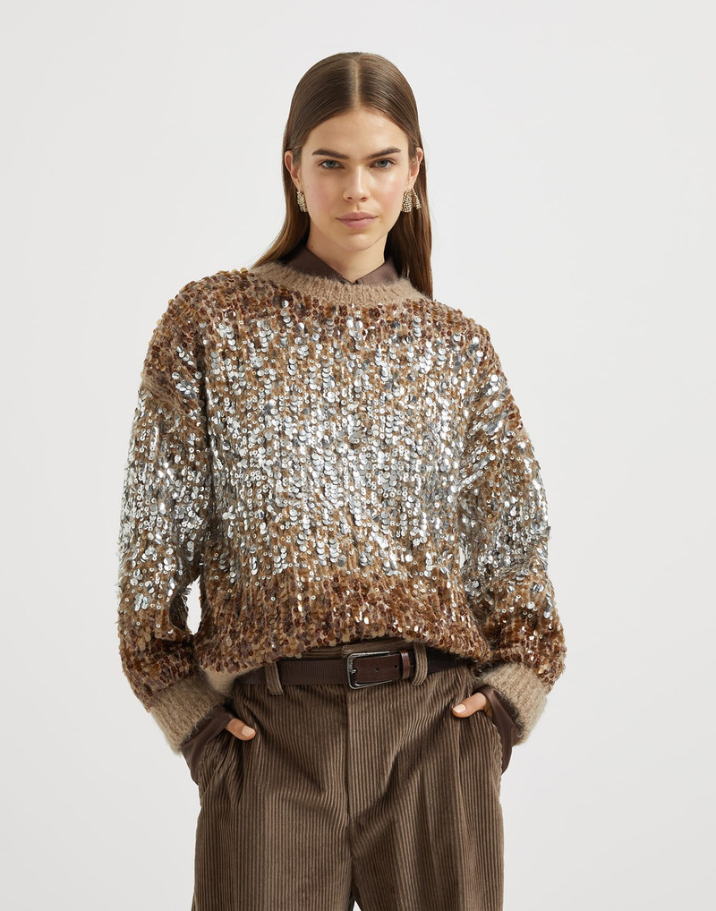 Dazzling dégradé 자수 스웨터 에 mohair 과 wool 1