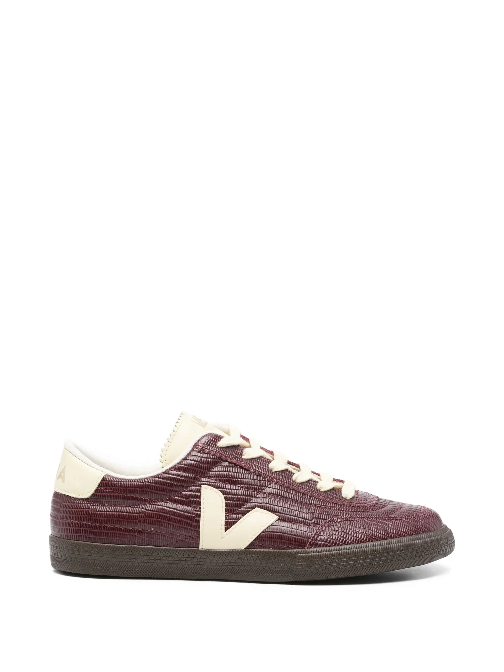 Veja Lizard-effect Lace-up Sneakers - 1