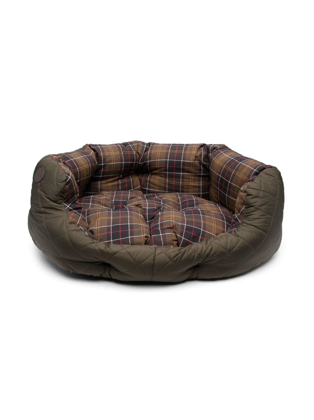check-pattern cotton dog bed - 1