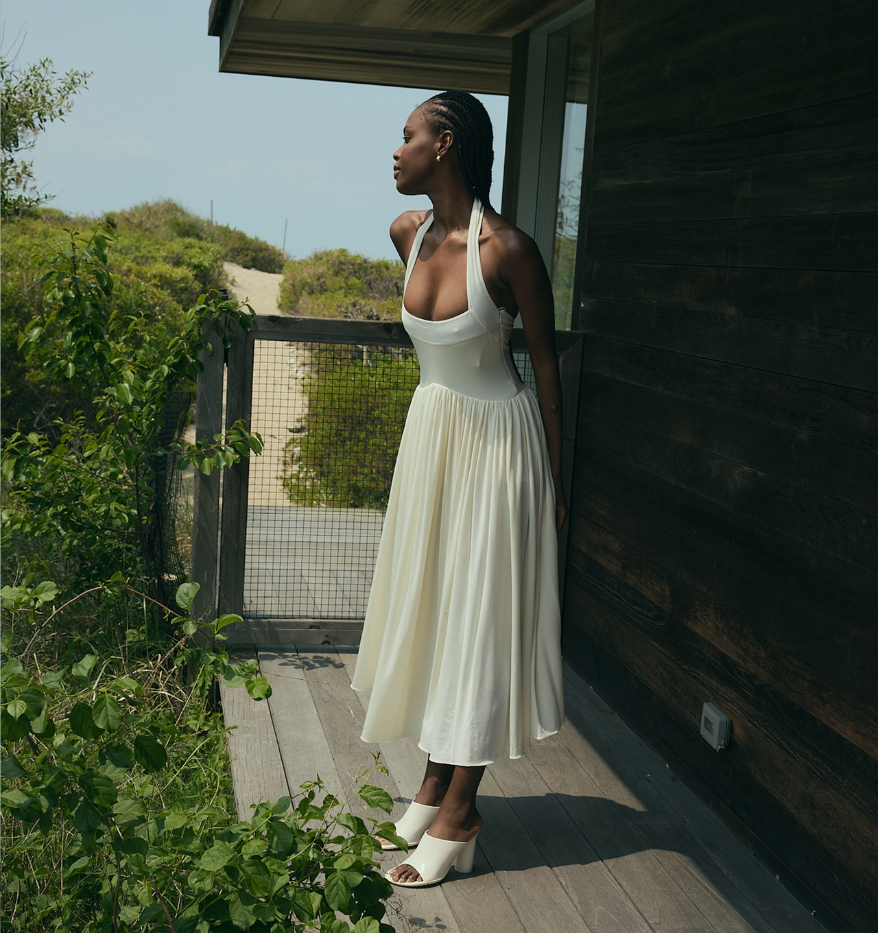 【関税込み】KHAITE 'Mariasole' dress KHAITE KHAITE MARISOL DRESS WHITE | hirshleifers | REVERSIBLE