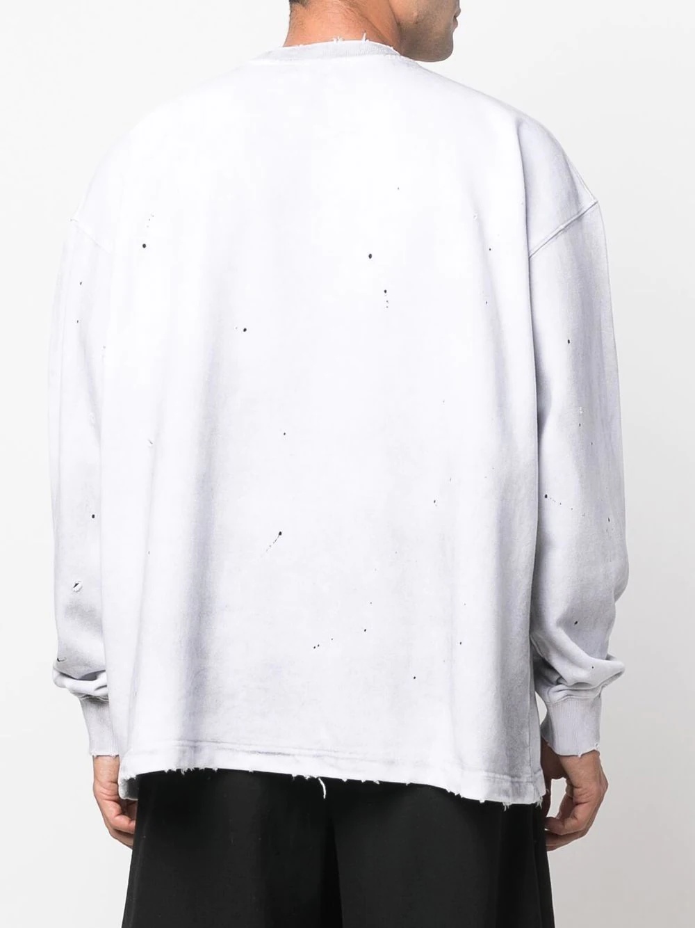 ripped crew-neck sweatshirt - 5
