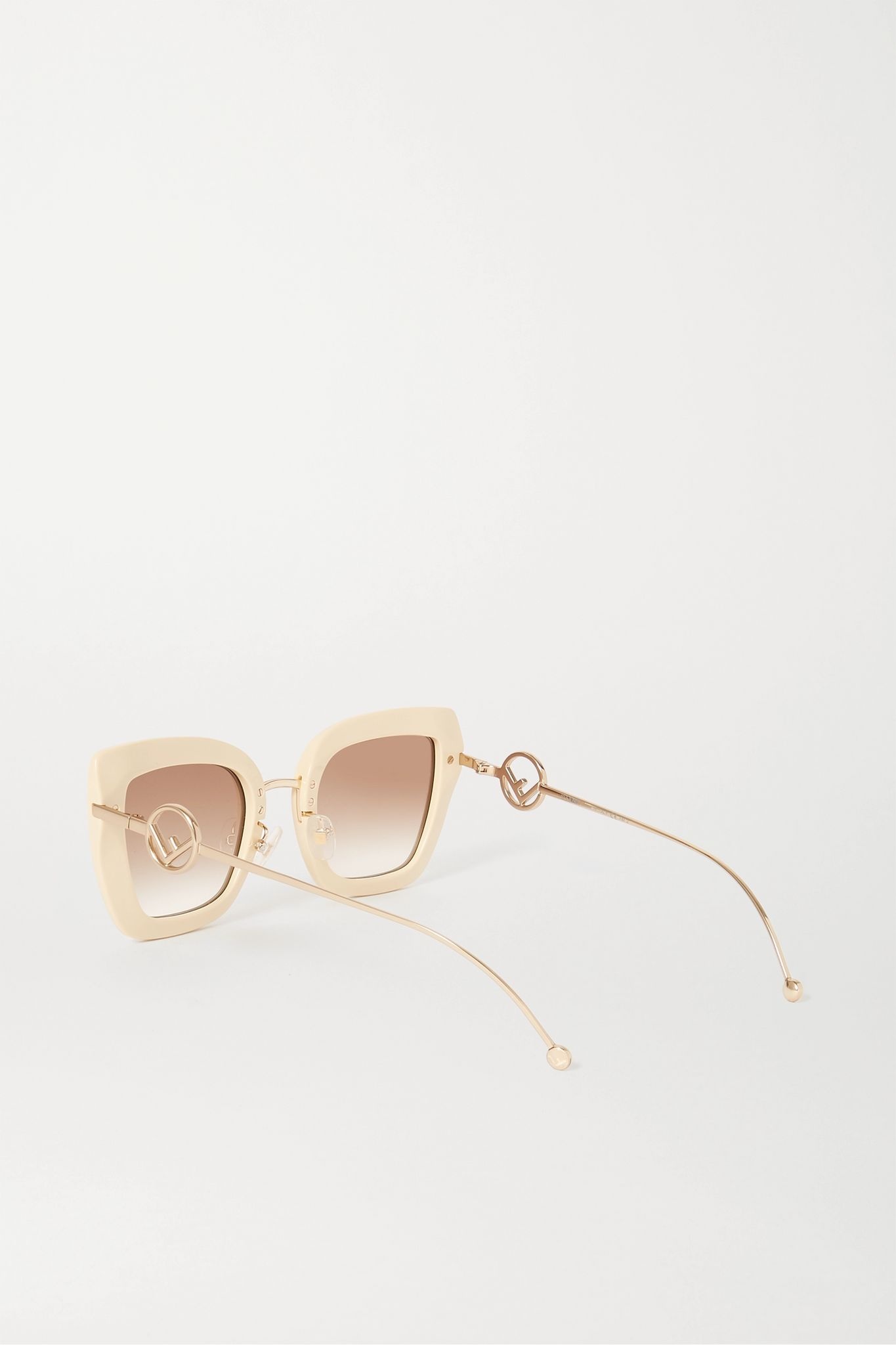 Cat-eye acetate and gold-tone sunglasses  - 3