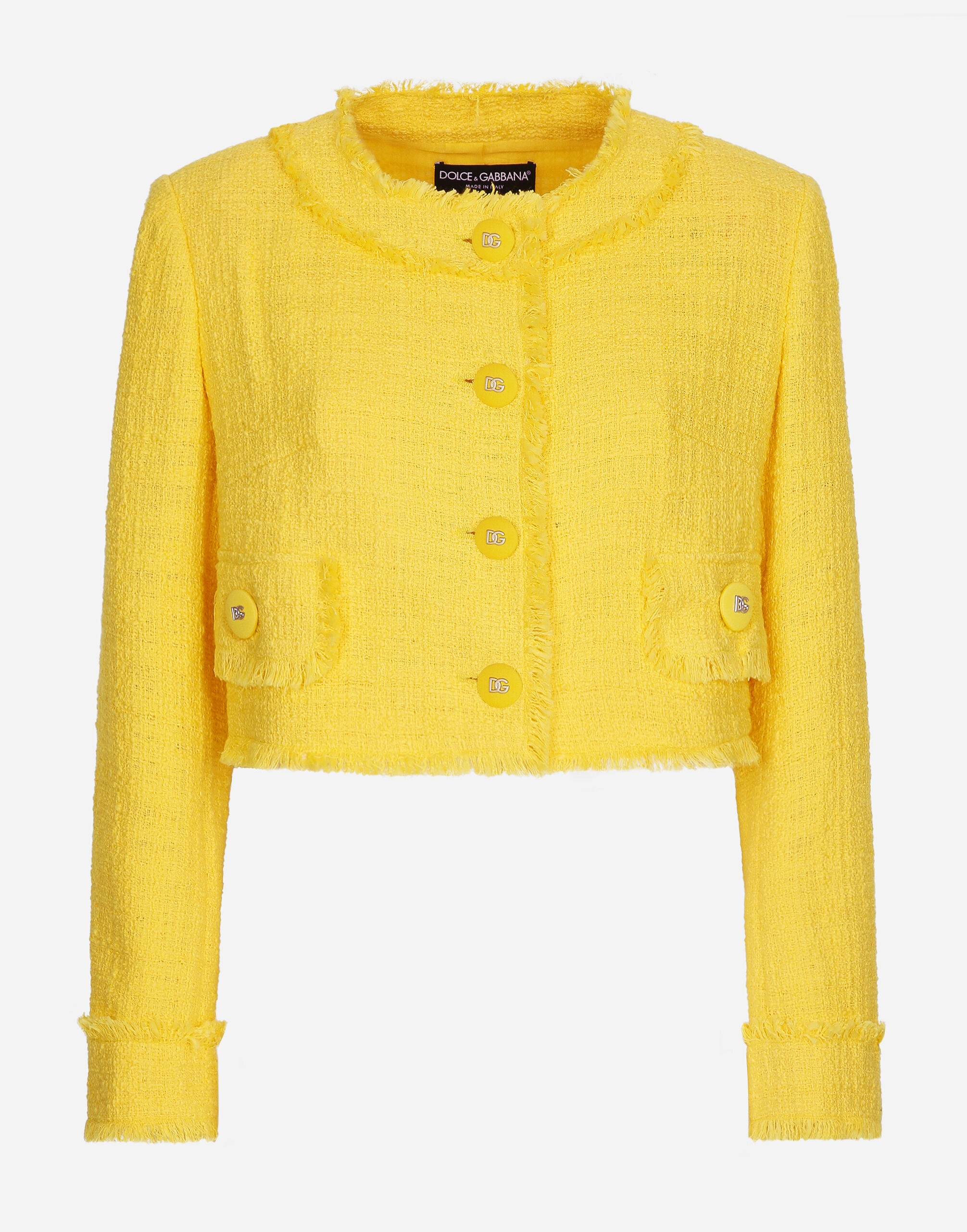 Dolce & Gabbana Short raschel tweed jacket | REVERSIBLE