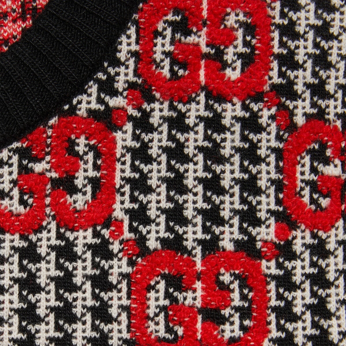 GG wool houndstooth top - 4