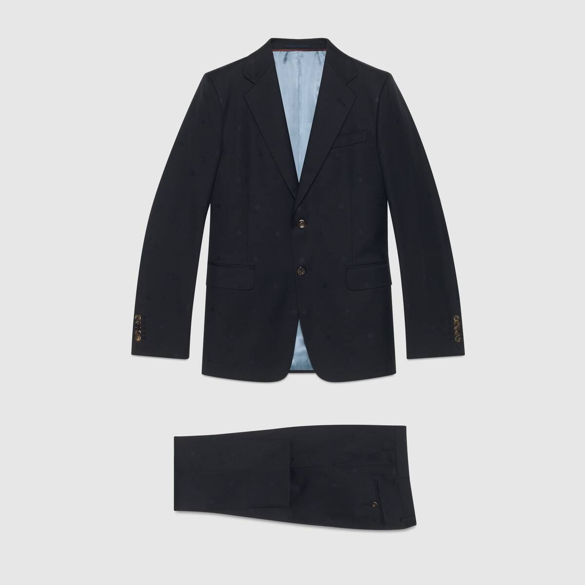 Straight fit bee wool gabardine suit - 1