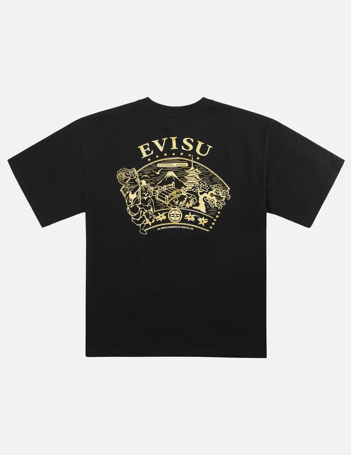 Gold Print Studded Tee - 1