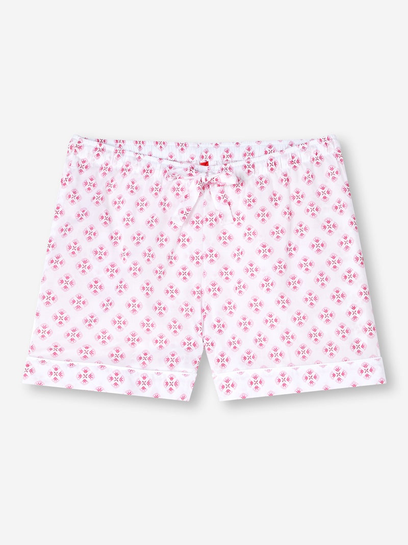 Women's Lounge Shorts Ledbury 62 Cotton Batiste White - 1