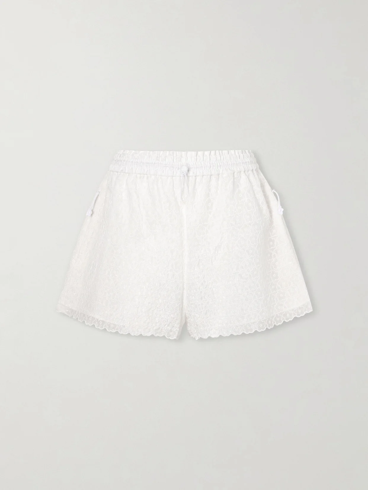 Embroidered Tulle Shorts - 1
