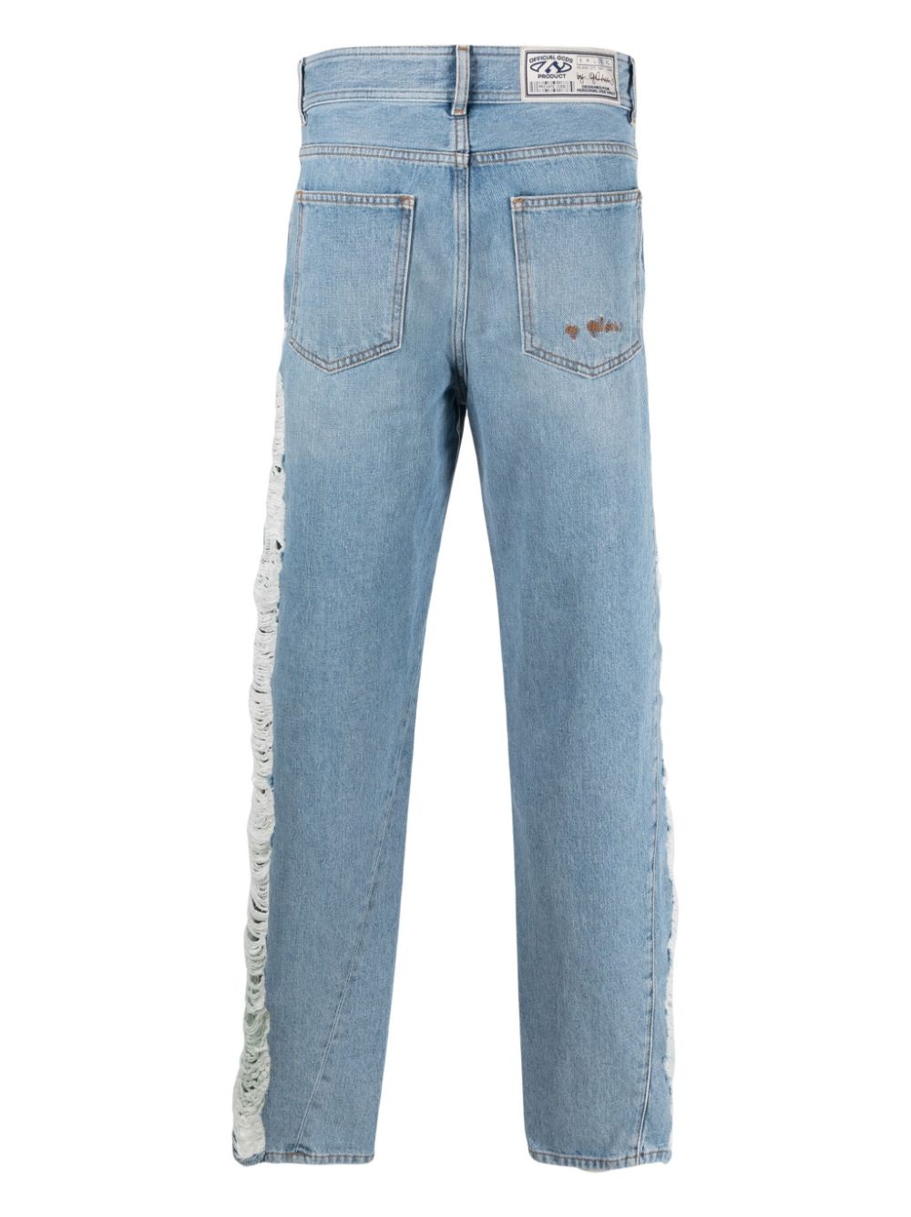 ripped high-rise straight-leg jeans - 2