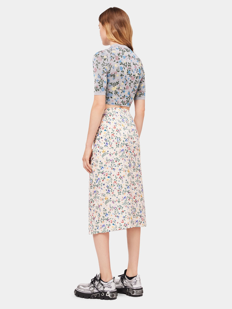 MAXI FLORAL-PRINTED BEIGE SKIRT 4