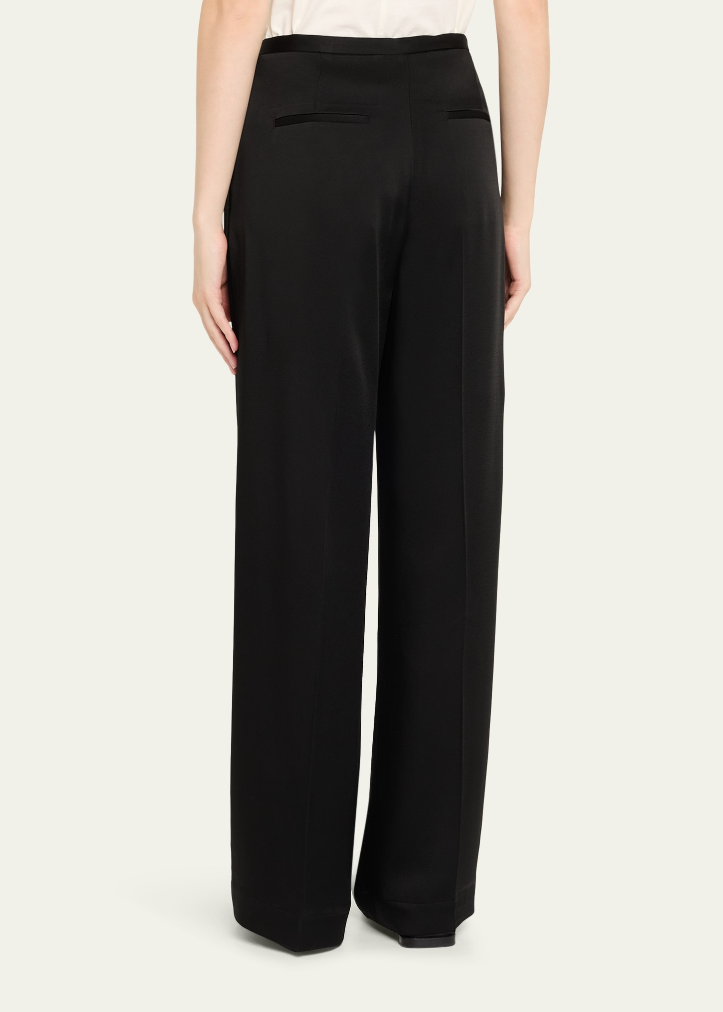 Satin Drawstring Trousers - 3